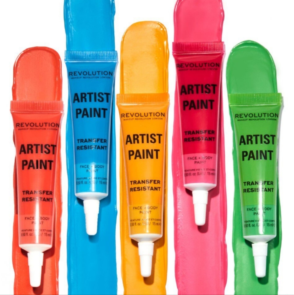 REVOLUTION Artist Paint for Face & Body Orange🧡Transfer Resistant Vibrant Color